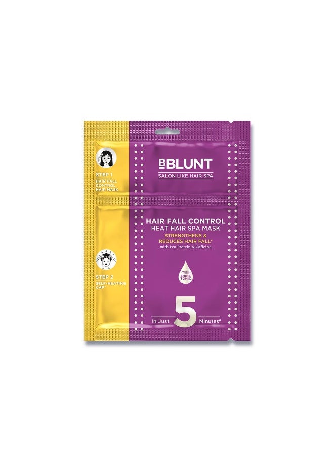BBLUNT Hair Fall Control Heat Hair Spa Mask with Pea Protein & Caffeine for Salon-Like Hair Spa at Home - 70 g | Salon-Like Hair Spa in Just 5 Minutes* | Reduces Hair Fall & Strengthens Hair - Image 1